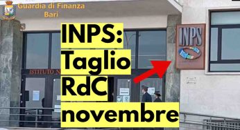 RdC: INPS comunica riduzione già da novembre, panico beneficiari “come faremo”