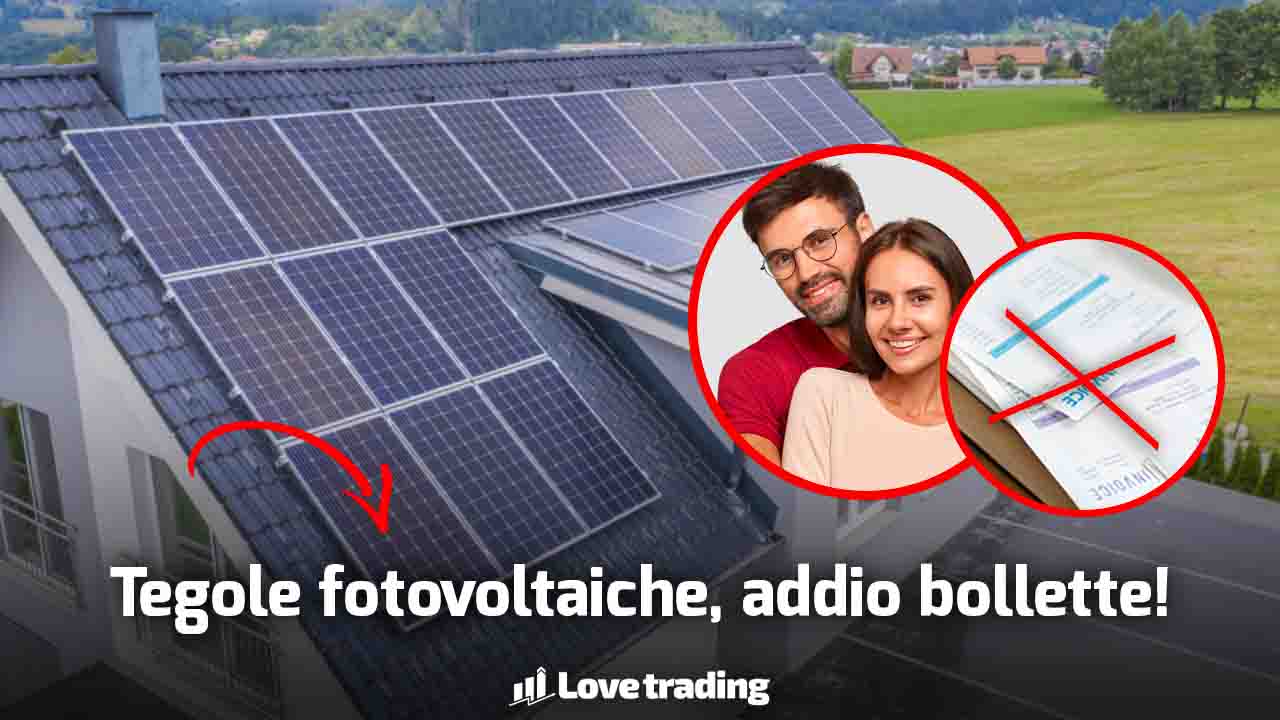 Tegole fotovoltaiche (gratis col bonus) invisibili, costano 40€ e addio bolletta ora