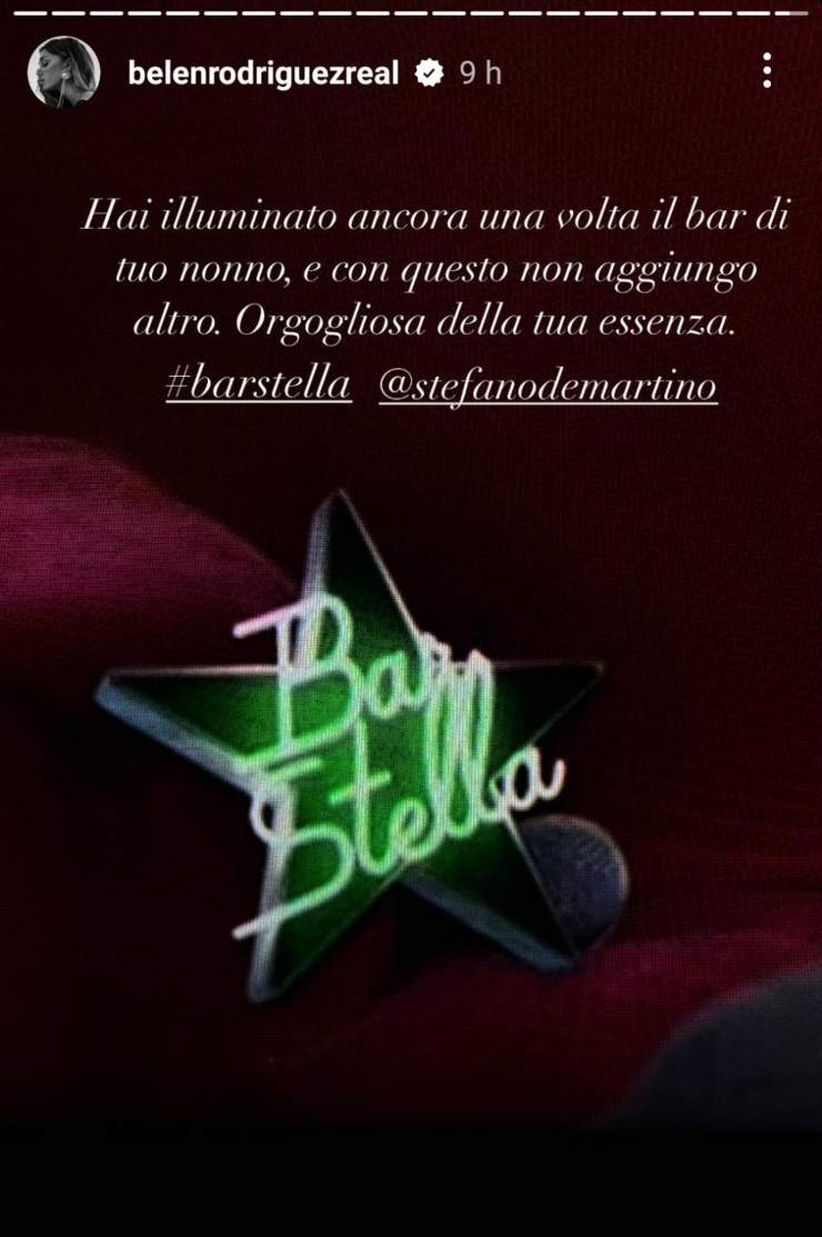 Belen dedica Bar Stella - 01122022 - Ilovetrading.it