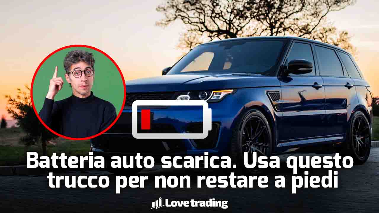 Batteria auto scarica: inverno rischi di restare a piedi, usa questo trucco e corrente come se piovesse