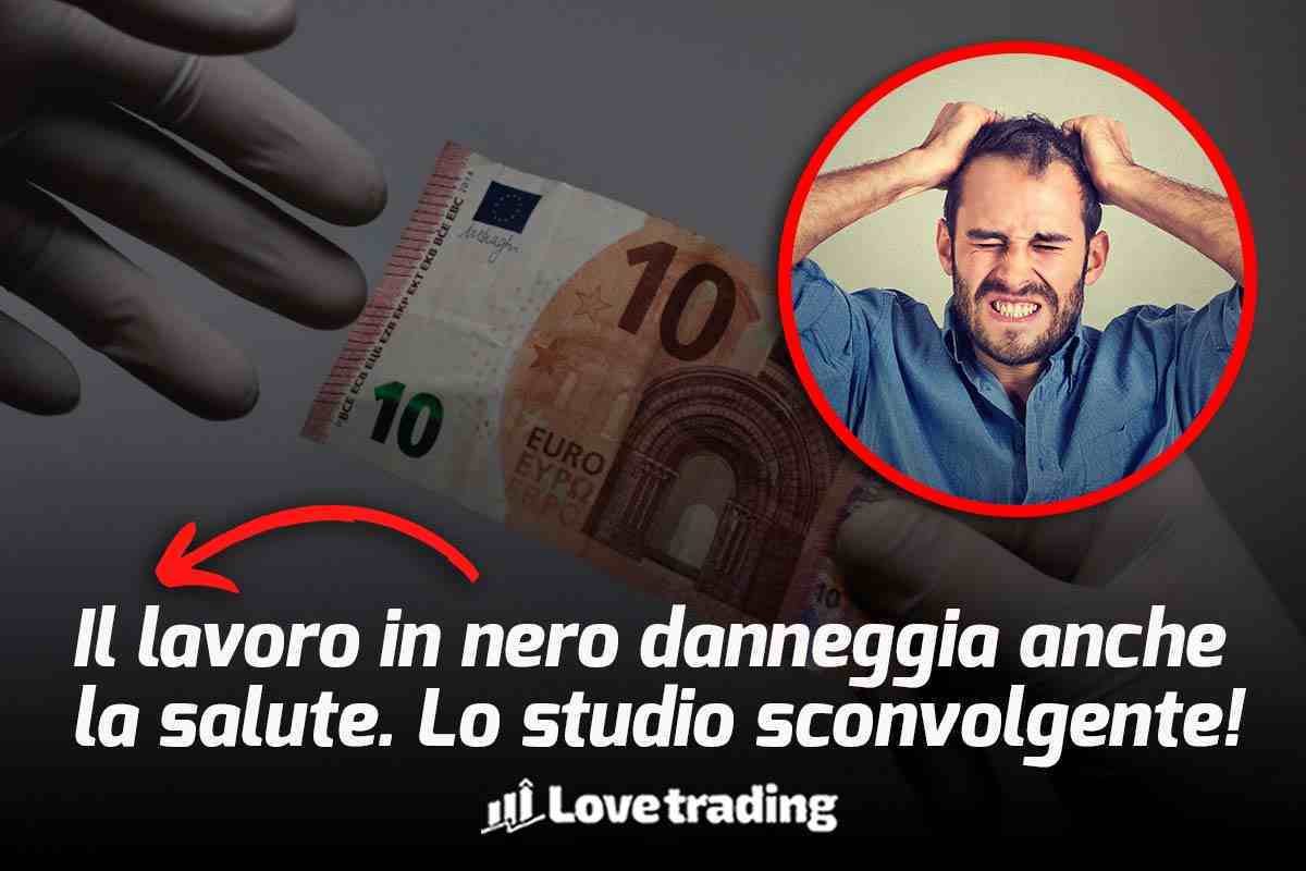 Lavoro nero e uomo che si dispera