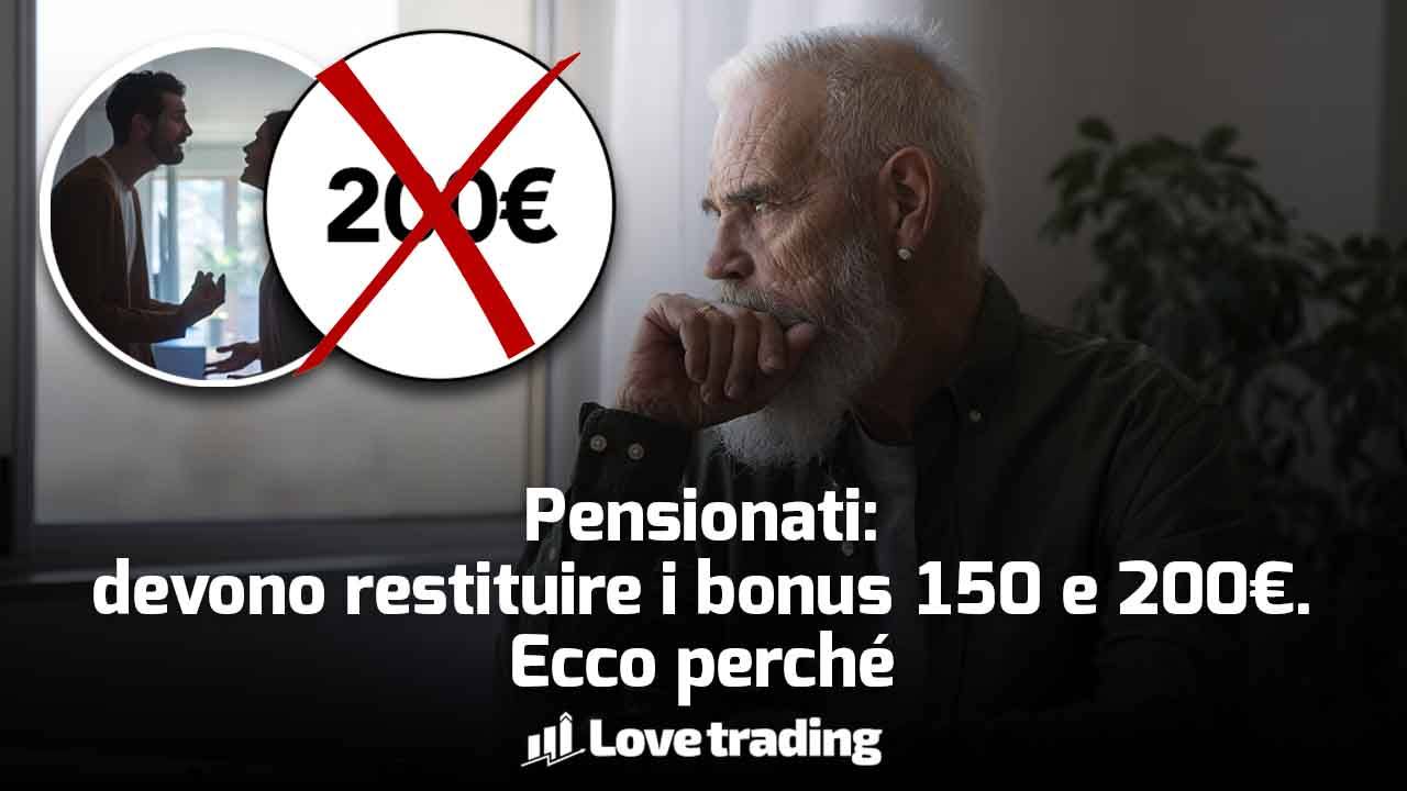 I pensionati dovranno restituire bonus 150 e 200€ sai perché? I moduli per restituzione