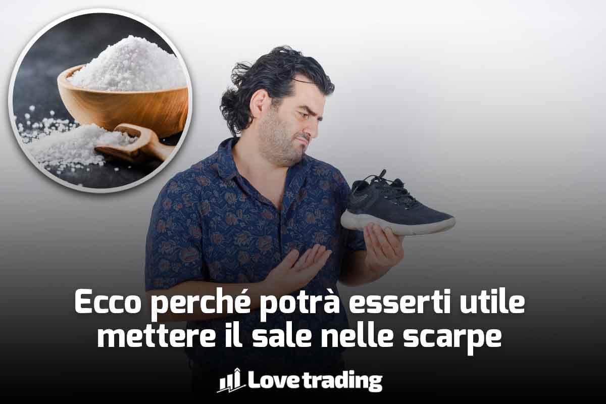 Persona con scarpe e sale