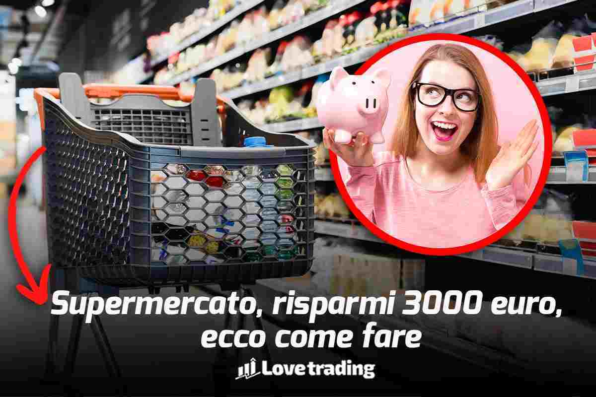 Supermercato donna felice