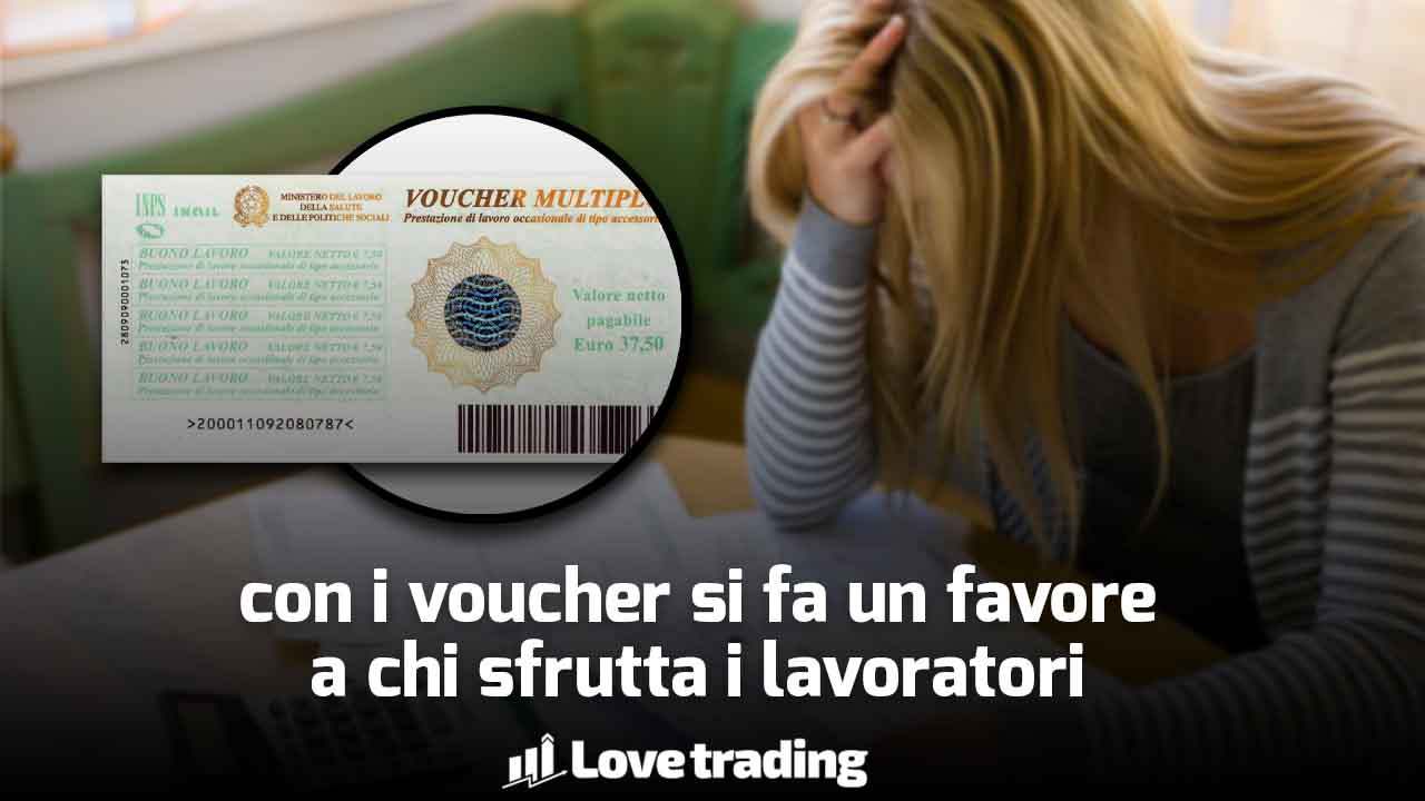 Allarme lavoro: con i voucher si fa un favore a chi sfrutta i lavoratori