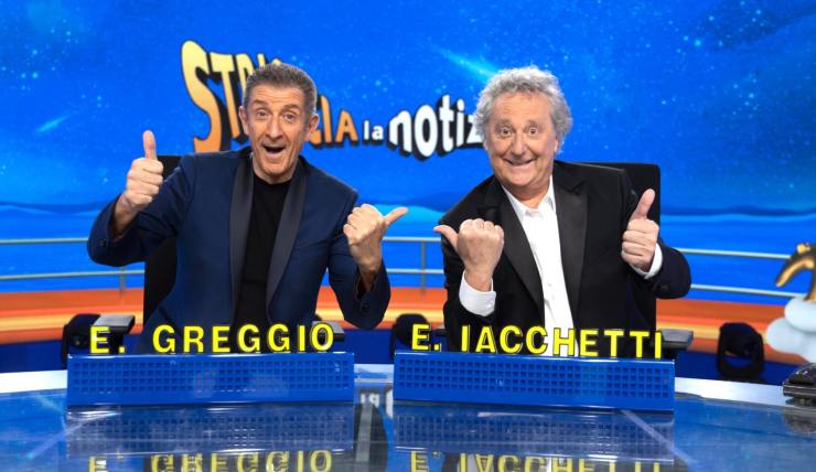 Enzo Iacchetti ed Ezio Greggio a Striscia la notizia Ilovetrading