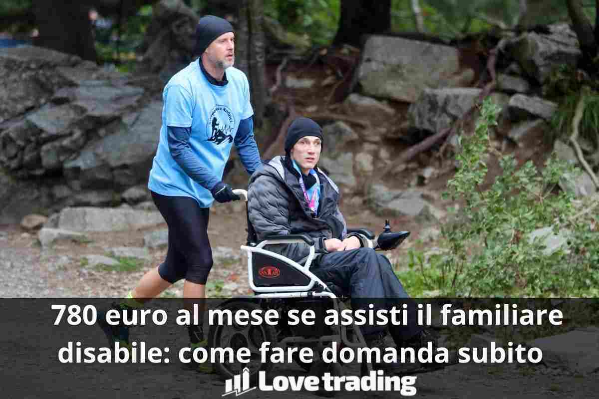 Caregiver con persona disabile