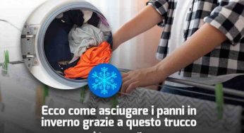 Asciugare i panni d’inverno, un dramma, ma col trucco sono asciutti in pochi secondi