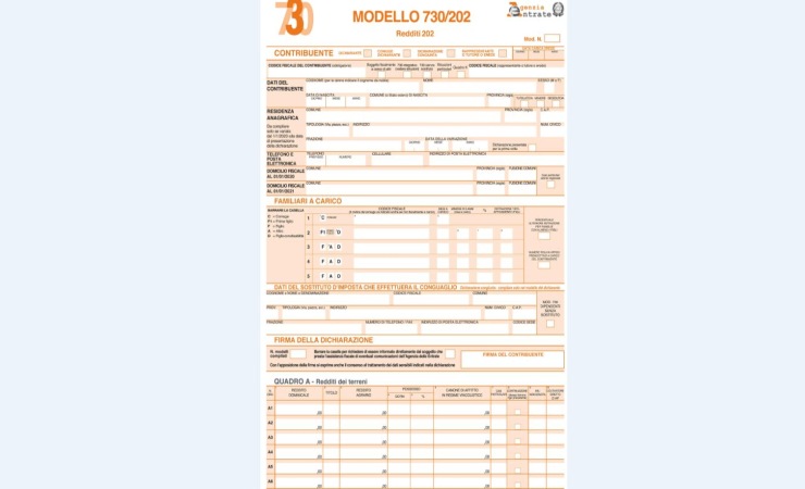 modello 730 Agenzia delle entrate