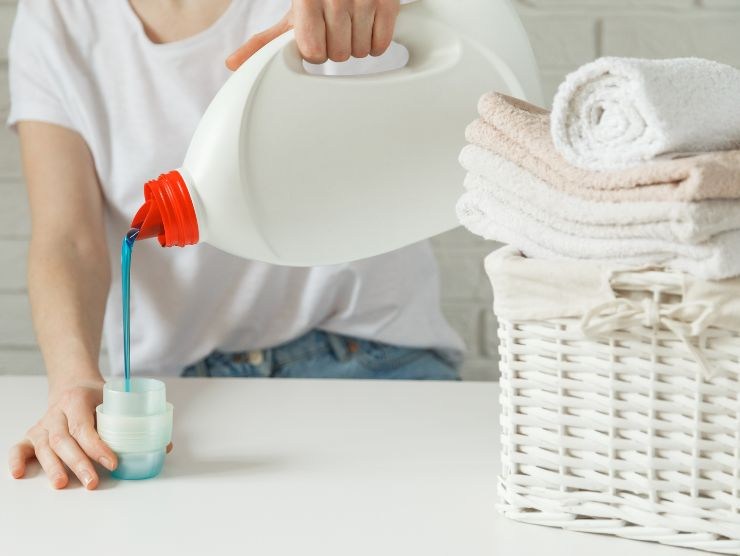 Contenitori Per Detersivo Con Coperchio In Legno, 3 Pezzi In Plastica Trasparente Con Misurini Ed Etichette