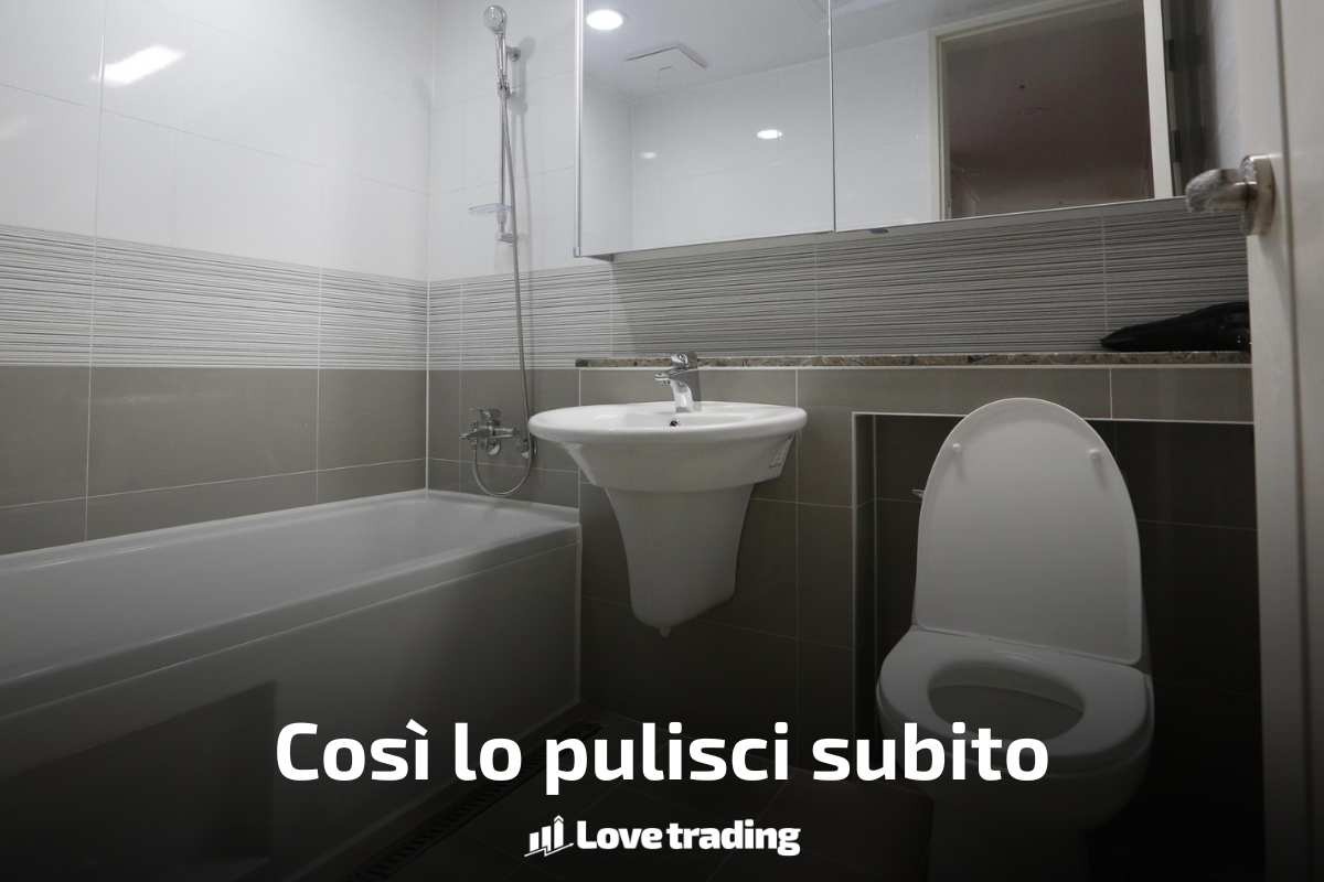 Pulizia bagno in 4 minuti