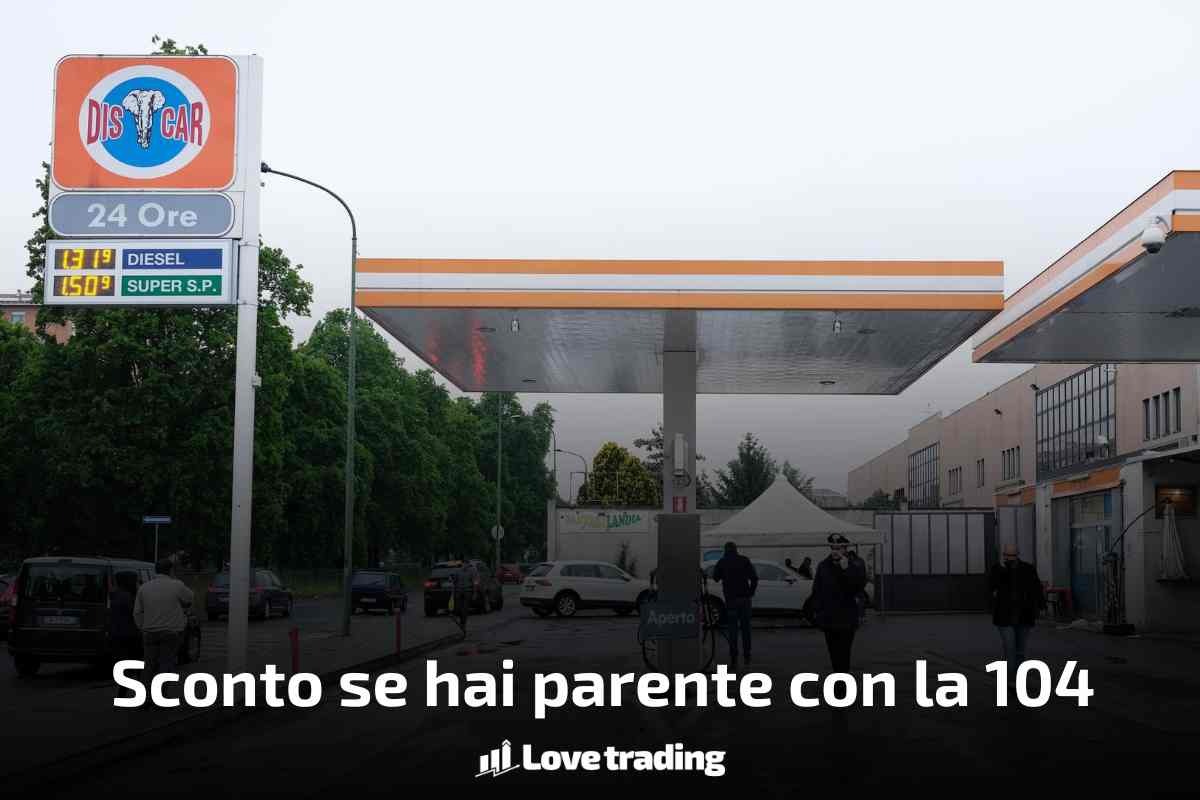 Sconto sulla benzina con la 104