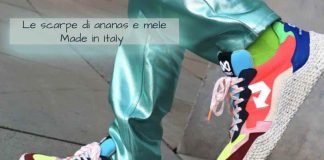 Scarpe di ananas e mele