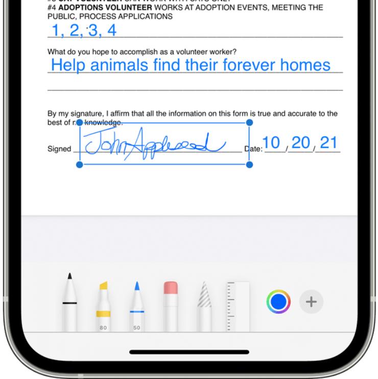 Firmare documenti con iPhone