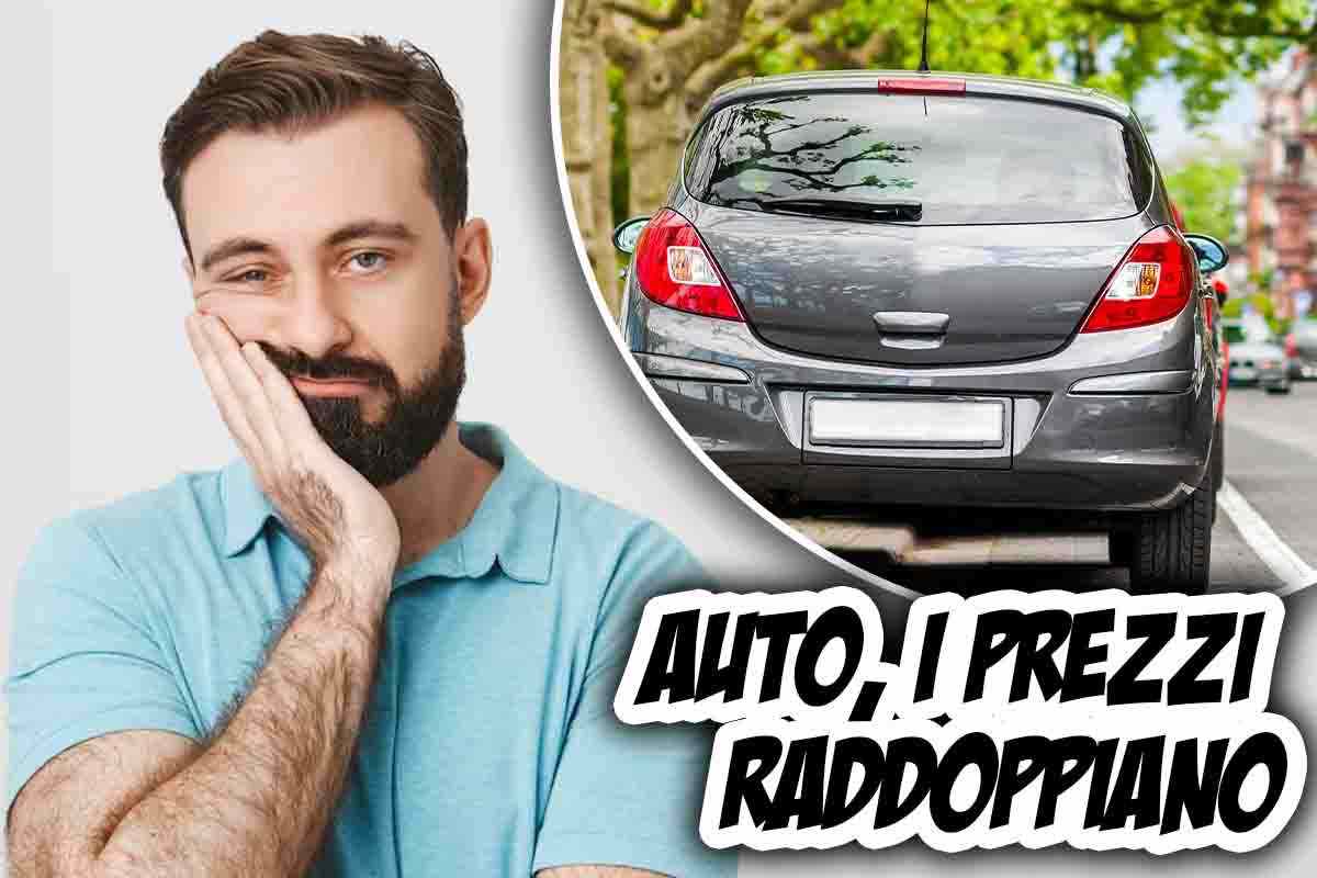 Sale il costo delle auto