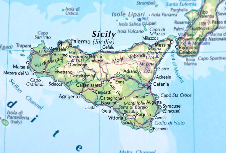 Cartina Sicilia